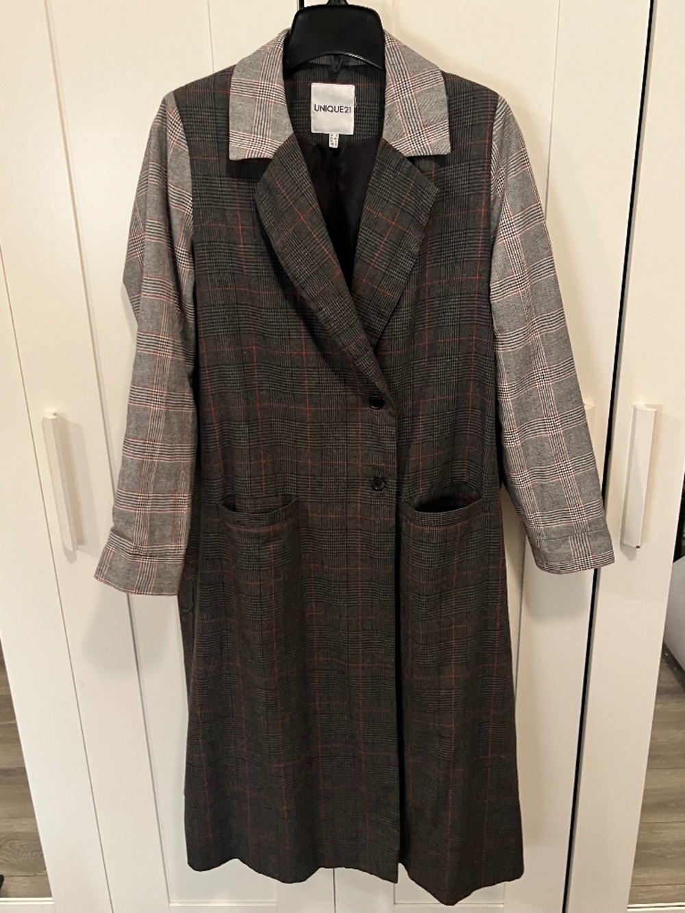 plaid multicolored long jacket